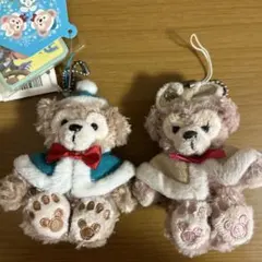ディズニークリスマス　ダッフィー　シェリーメイ　ぬいぐるみストラップ