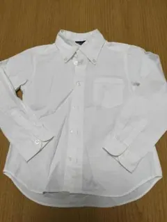 COMME CA ISM ホワイト長袖シャツ 100A