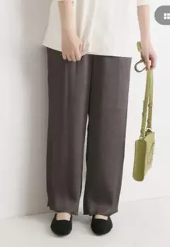 ＜SLOBE IENA＞サテン楊柳イージーパンツ