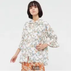PAUL&JOE UNIQLOコラボ 花柄ブラウス XL