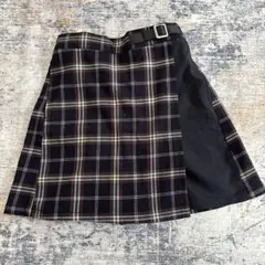 ikka チェック柄スカート風パンツ 150cm