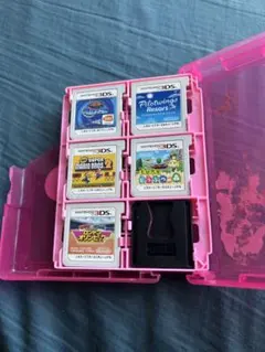 ニンテンドー3DSソフトセット 割れてるためおまけピンクケース