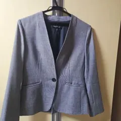 INDIVI グレー ノーカラージャケット セット