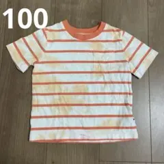 babyGAP ベビーギャップ　Tシャツ　オレンジボーダー　3歳用　100サイズのサムネイル