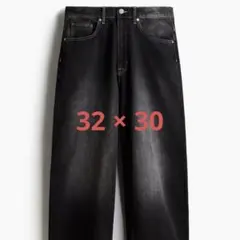 H&M SUPER BAGGY DENIM スーパーバギーデニム ブラック 黒