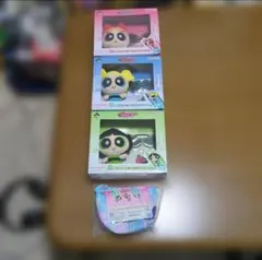 4種 パワーパフガールズ 一番くじ BCDE賞 ぬいぐるみマスコット ポーチ