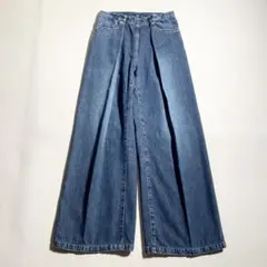 A20083 美品 ジョンローレンスサリバン フロントホックワイドデニムパンツ6のサムネイル