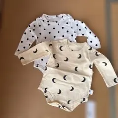 ロンパース 2点セット 水玉・月模様