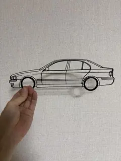 BMW E39 車のシルエット型デザインオブジェ　1:18サイズ
