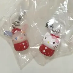 いちごめじるしアクセサリー　サンリオ　ウサハナ＆キティ