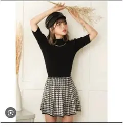 チェックプリーツスカート