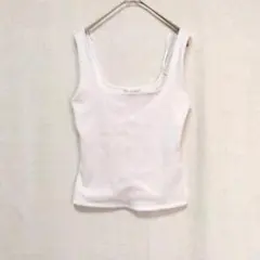 ZARA 　ホワイト タンクトップ　M