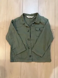 H&M キッズ 長袖シャツ カーキ 110
