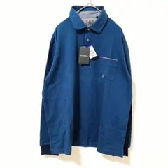 リーガル 長袖ポロシャツ ブルー 胸ポケット　タグ付き　シンプル　Lのサムネイル
