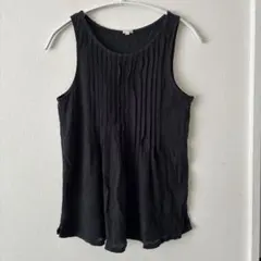 J.CREW ジェイクルー 無地 タンクトップ クルーネック M 黒 麻のサムネイル