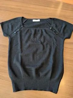 22 OCTOBRE ブラック 半袖ニット