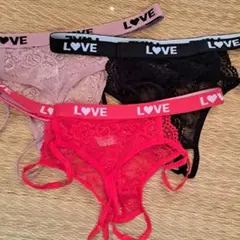 3枚セット オープンクロッチ セクシーショーツ セール Lサイズ