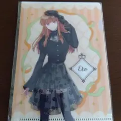 Eto 黒ドレス & カラフルピーチ クリアファイル