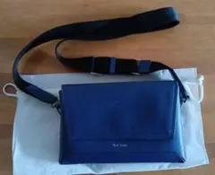 Paul Smith ネイビー （ブルー）レザー ショルダーバッグ