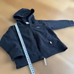 トレーナー　上着　黒 フード付きト約90cm