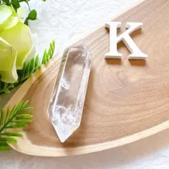 Kレア高透明度虹ありファントムクォーツ浄化天然水晶ダブルポイント両剣六角柱