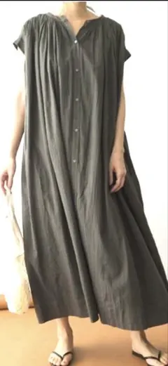 DOORS コットンボイルギャザーマキシワンピース　お値下げ交渉受付ます!