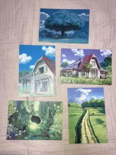 となりのトトロ　風景画　ポストカード　5枚セット　ジブリ