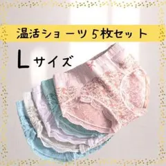 ＊【新品】レディースショーツ L　5枚セット 温活　深め ストレッチ