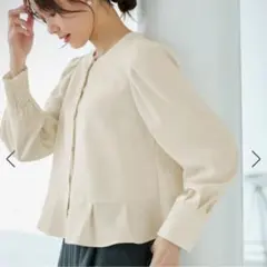 ロペピクニック ジャケットみたいに着れるブラウス ペプラムのサムネイル