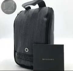 新品未使用✨ブルガリ クラッチバッグ セカンドバッグ サークル金具 レザー 紺色