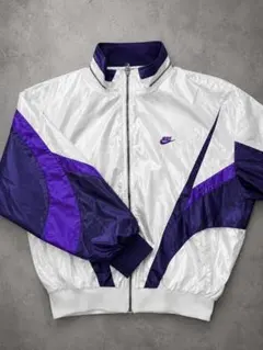 NIKE ナイキ 銀タグ期90s〜00sナイロンジャケット y2k 短丈 白紫