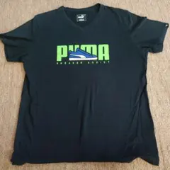 PUMA スニーカーアディクト VネックTシャツ L ブラック