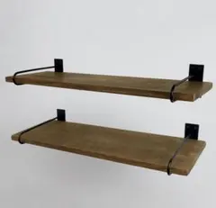 X様(ご相談)専用　U字型ブラケット　ウォールシェルフ　お色ウォルナット　2個