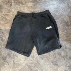 PUMA プーマ ハーフパンツ L 黒 スウェット ロゴ スポーツ トレーニングのサムネイル