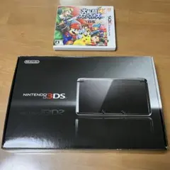 【完動品・箱あり】ニンテンドー3DS 本体 コスモブラック　スマブラ付き