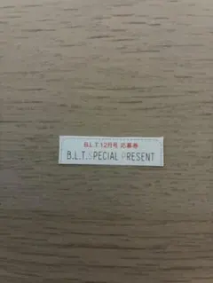 B.L.T. 2025年12月号 直筆サイン入りチェキ 応募券