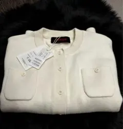 CABaN コットンカシミヤ クルー ネックカーディガン