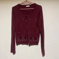 axes femme 刺繍カーディガン
