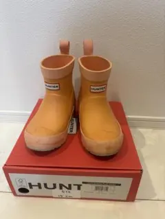 HUNTER ハンター キッズ レインブーツ 長靴 オレンジ 15cmのサムネイル