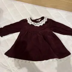 petit main ワインレッド ワンピース 80