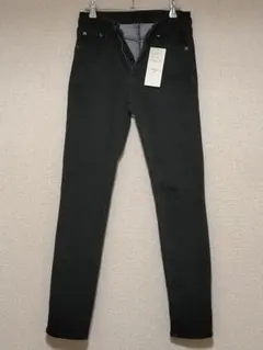 新品大きいサイズLL(XL) 裏起毛厚ストレッチスキニーパンツ 黑色 細身美脚