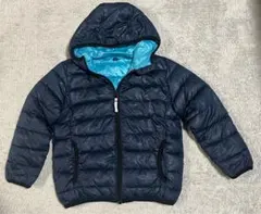 ネイビー フード付きダウンコート　ジャンパー　110センチ