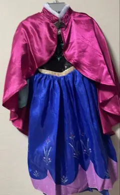 Disney アナと雪の女王 アナ コスチューム ドレス マント付き