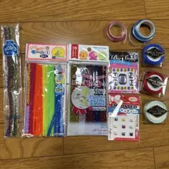 リボンモールセット　ロングショートキラキラモール　図工工作　材料　モール人形