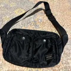 PORTER TANKER ボディバッグ ブラック　美品　ウエストバック