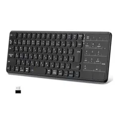 【新品・未使用】 ワイヤレスキーボード 日本語配列 パンタグラフ (ブラック)のサムネイル