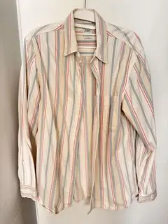 ZARA ストライプ リラックスフィットシャツ L