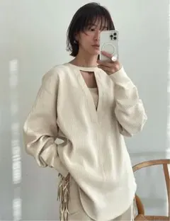 clane/W FACE HEAVY RIB TOPSのサムネイル
