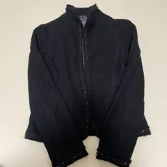 COMME CA DU MODE 黒ジャケット ビーズ装飾