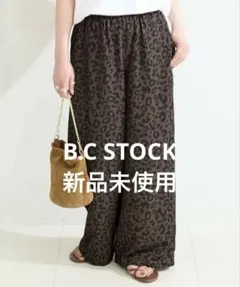 B.C STOCK ウォッシャブル　レオパード柄パンツ　ブラウンのサムネイル